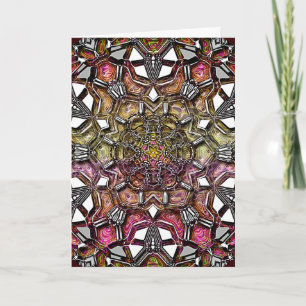 Metallic Crystal Mandala Holiday Card