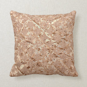 Metallic Crystals Rose Gold Makeup Sparkly Copper Cushion