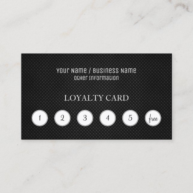 Metallic Customer Loyalty Punch Card (Front)
