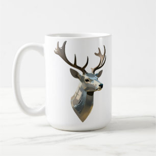Metallic Cyber Deer Head Steampunk Wall Art Trophy Coffee Mug