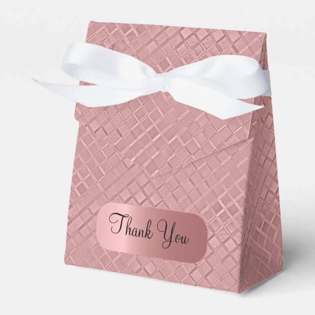 Metallic Diamond Patterns Favour Box (Front Side)