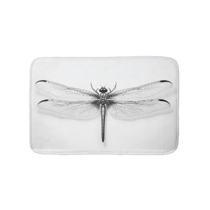Metallic Dragonfly shirt Bath Mat