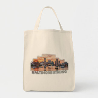 Metallic Elegance: The Baltimore Inner Harbour Tote Bag