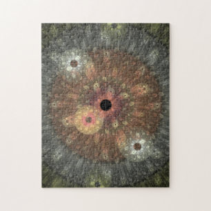 Metallic Flame Fractal Jigsaw Puzzle