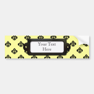 Metallic Fleur de lis (Black) Bumper Sticker
