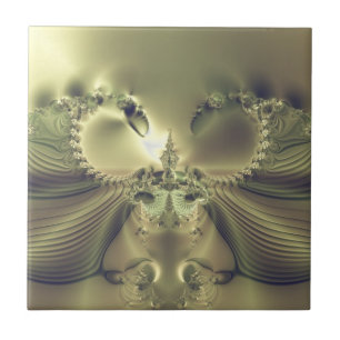 Metallic Flower Ceramic Tile