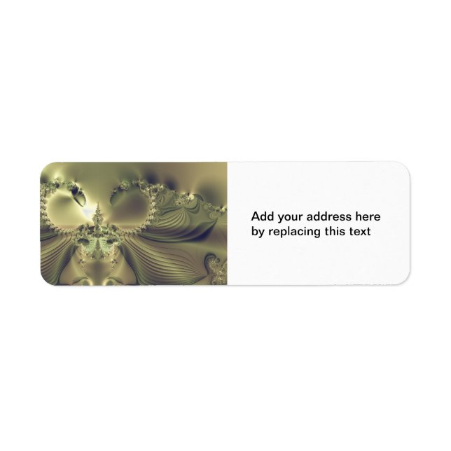 Metallic Flower Custom Return Address Label (Front)