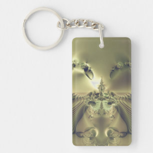 Metallic Flower Key Ring