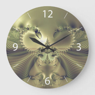 Metallic Flower Large Clock