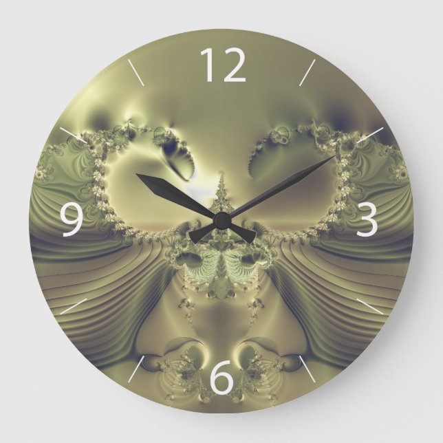 Metallic Flower Large Clock (Front)