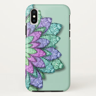 Metallic Flowers iPhone X Case