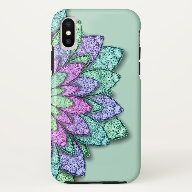 Metallic Flowers Case-Mate iPhone Case (Back)