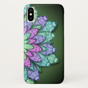 Metallic Flowers iPhone X Case