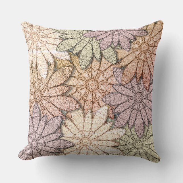 Metallic Flowers Cushion (Front)