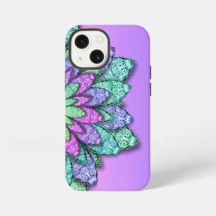 Metallic Flowers Purple Pink iPhone 13 Mini Case