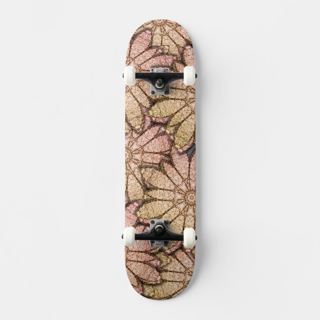 Metallic Flowers Skateboard (Front)