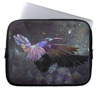  Metallic Fractal and Humming Bird Laptop Case