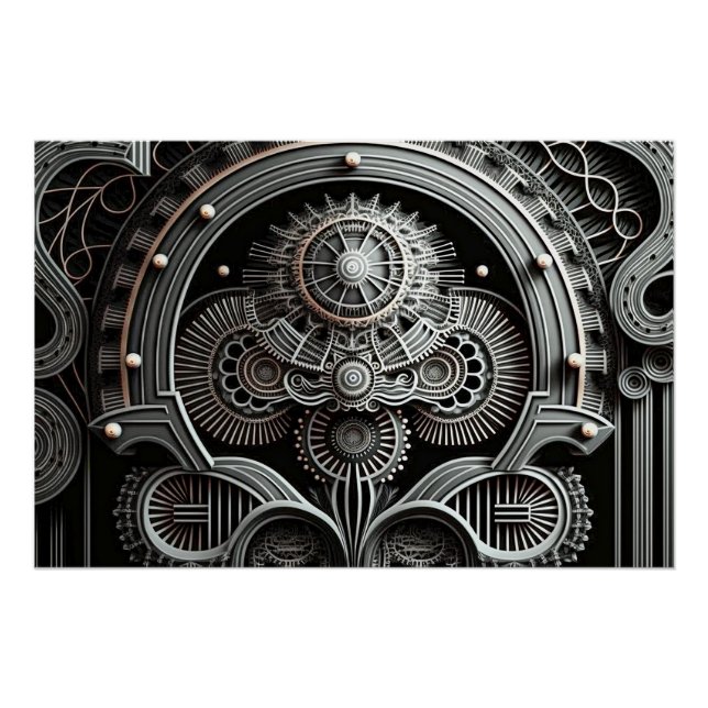 Metallic Fractals Poster (Front)