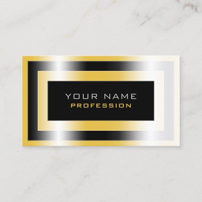 Metallic frame luxurious  business card (Front)
