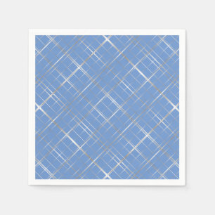 Metallic Frame Pattern.b L Blue BG Napkin