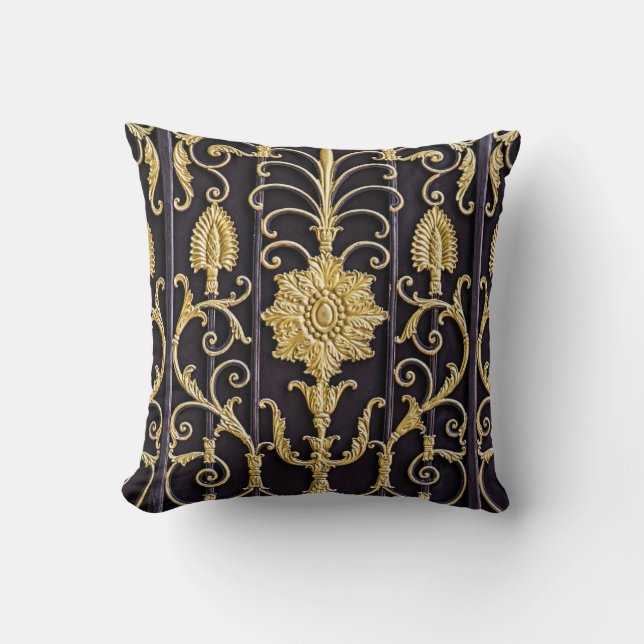 Metallic gate, intricate pattern design. cushion (Front)
