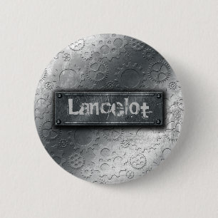 Metallic Gears with Bolted Label –Add Name- 6 Cm Round Badge