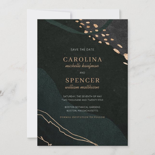 Metallic Geode Save The Date (Front)