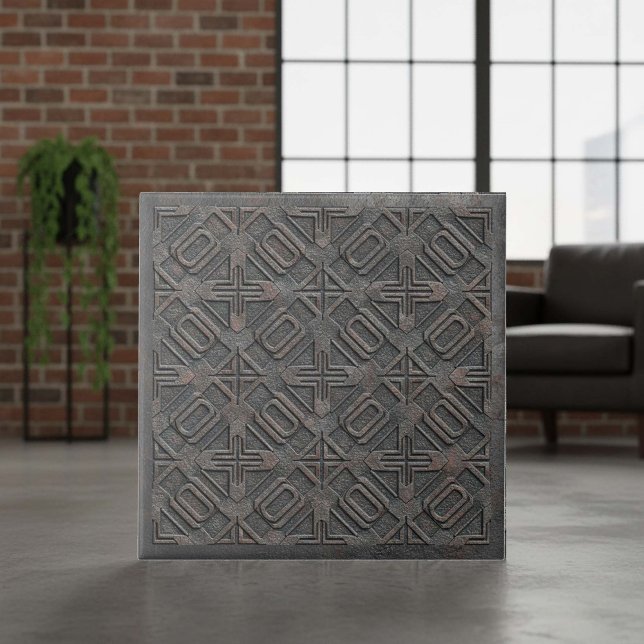 Metallic Geometric Cast Iron #7 ID1227 Ceramic Tile (Creator Uploaded)