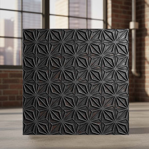 Metallic Geometric Starburst Cast Iron #6 ID1227 Ceramic Tile
