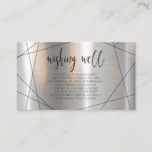 Metallic Geometric Wishing Well Silver/Blk ID648 Enclosure Card