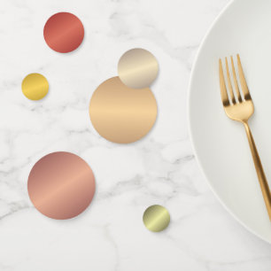 Metallic Gold Add Your Own Text & Photos Template Confetti