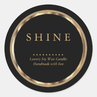 ⭐ Metallic Gold and Black Labels