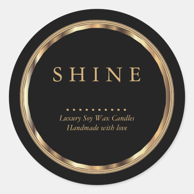 ⭐ Metallic Gold and Black Labels (Front)
