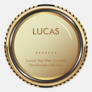 Metallic Gold and Black Labels