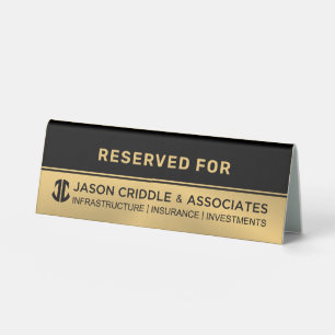 Metallic Gold & Black Custom Logo -Reserved For