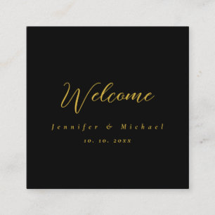 Metallic Gold & Black Professional Modern Elegant Enclosure Card