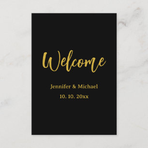 Metallic Gold & Black Professional Modern Elegant Enclosure Card