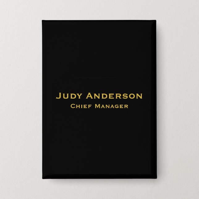 Metallic Gold & Black Professional Modern Name Pro (Front)