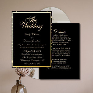 Metallic Gold Border Black Gothic
