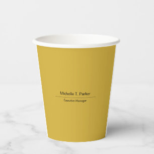Metallic gold colour elegant plain minimalist paper cups