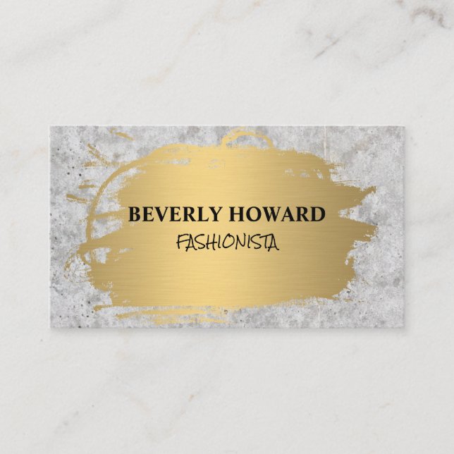 Metallic Gold | Concrete Business Card (Front)