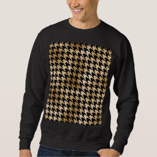 Metallic gold hounds tooth, fashion pattern. sweatshirt
