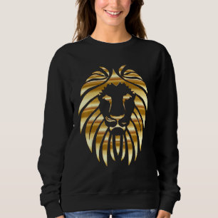 Metallic Gold King Lion Jungle Sweatshirt