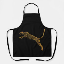 Metallic Gold Leaping Cheetah