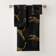 Metallic Gold Leaping Cheetah
