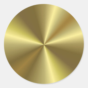 Metallic Gold Look Modern Blank Template Elegant Classic Round Sticker