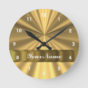 Metallic Gold looking Round Clock