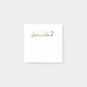 Metallic Gold Music Note Just a Note Post It