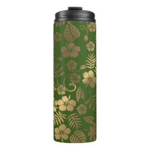 Metallic gold pattern  thermal tumbler