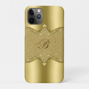 Metallic Gold print With Diamonds Pattern Case-Mate iPhone Case